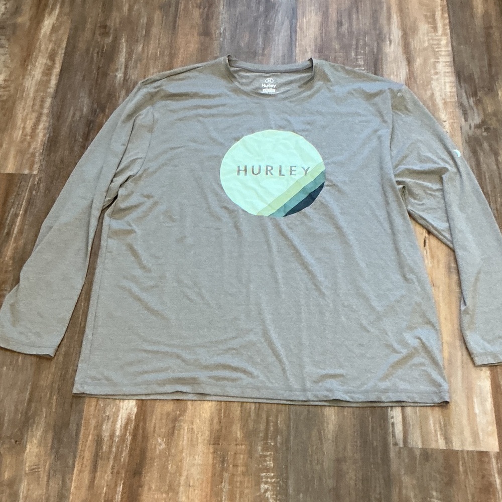 Hurley Gray Long Sleeve Tee with Graphic